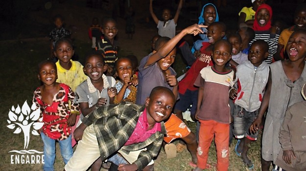 šťastné deti v Tanzánii