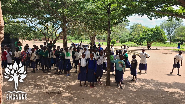 dvor základnej školy v Tanzánii, Afrika