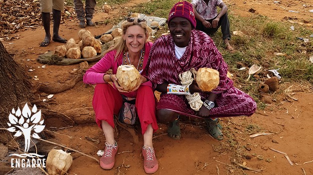 Renata with chief of Maasai