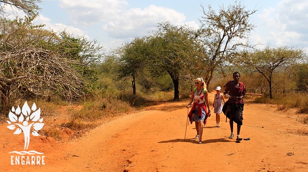 Trip in a red masai bush